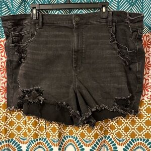 Black Denim Shorts